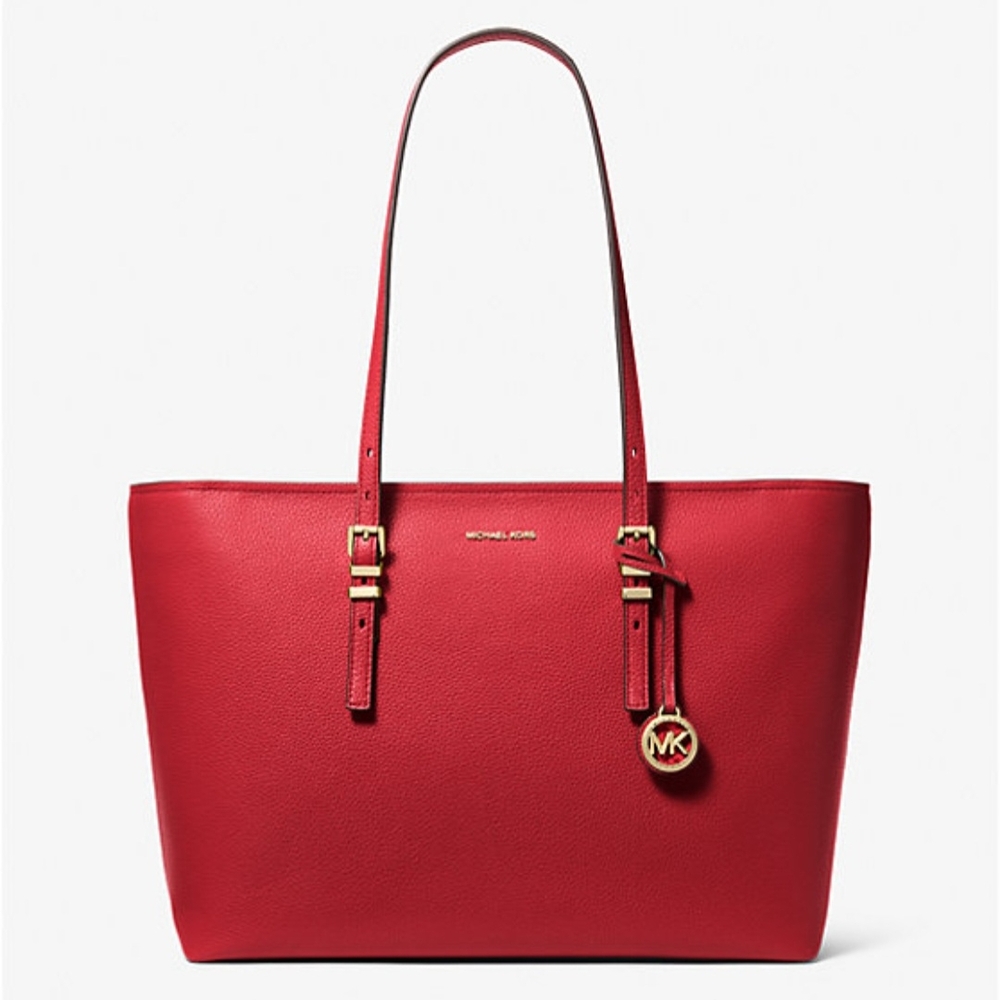 Michael Kors Red Orange Saffiano Leather Tote
